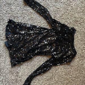 Long sleeved black sequins